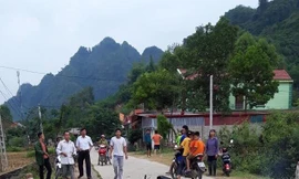 Hiện trường vụ tai nạn .Ảnh: Nguyễn Hiền