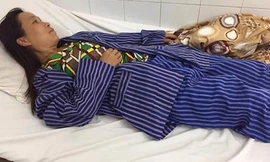 Bà N đang được cấp cứu tích cực tại bệnh viện *ảnh: ĐK