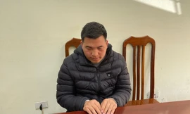 Đối tượng Lang tại cơ quan công an Lạng Sơn .Ảnh: Duy Chiến 