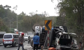 Hiện trường vụ tai nạn .Ảnh: Hứa Chuyền