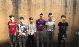 Bảy đối tượng tham gia đánh người bị khởi tố. Ảnh: Huyền Mỹ