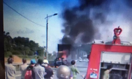 Hiện trường vụ cháy. Ảnh: TL