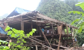 Hiện trường vụ sạt lở đất, đá ở Cao Bằng *ảnh: CB