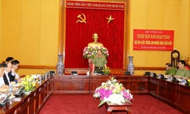 Bộ trưởng Tô Lâm chủ trì phiên họp Ban soạn thảo Dự án Luật Công an nhân dân (sửa đổi) chiều 6/4. Ảnh Mps.gov.vn