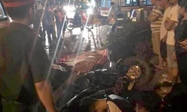 Hiện trường vụ tai nạn. Ảnh: Báo GT.