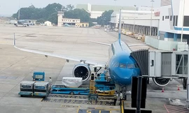 Bão số 9 khiến nhiều chuyến bay phải đổi gời khai thác hoặc huỷ. Ảnh minh hoạ.