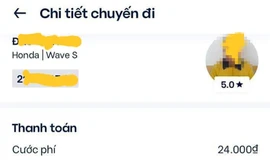 Thông tin chuyến đi có tiền phụ phí cao gấp đôi tiền cước. 