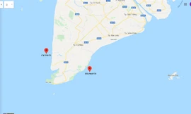 Vị trí 2 tàu cá của ngư dân chìm khi cách đất liền chỉ 6 hải lý.