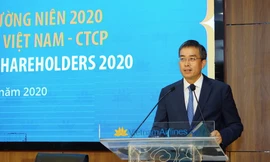 Ông Đặng Ngọc Hoà phát biểu sau khi được bầu làm Chủ tịch HĐQT Vietnam Airlines sáng 10/8. 