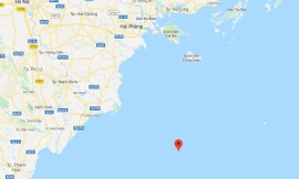 Vị trí tàu cá gặp nạn. 