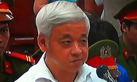 Bầu Kiên tại phiên tòa sáng nay, 27/5