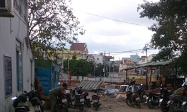 Hiện trường nạn nhân tử vong tại công trình.