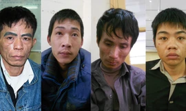 Bốn đối tượng Sơn, Chung, Lộc, Xuân bị bắt giữ.