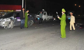 Hiện trường vụ tai nạn.