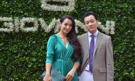 Thuý Hằng diện váy xanh xẻ ngực chọn hàng hiệu