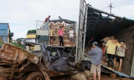 Hiện trường vụ tai nạn. Ảnh: VOV GT