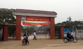 Trường THPT Nguyễn Du (huyện Nghi Xuân, Hà Tĩnh) nơi xảy ra vụ xô xát.