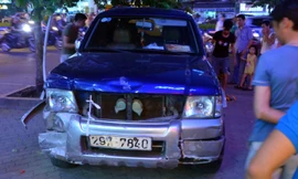 Hiện trường vụ tai nạn.