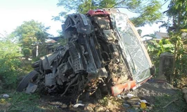 Hiện trường vụ tai nạn.