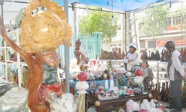 Gỗ - đá, “đặc sản” chợ hoa Buôn Ma Thuột.