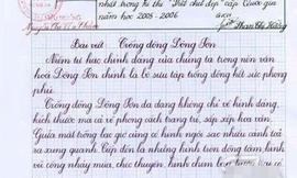 Phát sốt với cậu bé viết chữ đẹp như đánh máy