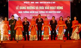 Khánh thành Nhà tưởng niệm Đại tướng Võ Nguyên Giáp tại quê nhà