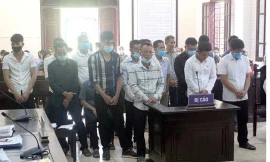 Các bị cáo tại phiên toà