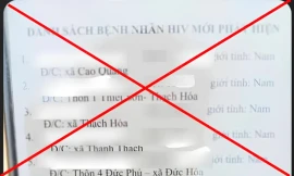 Thực hư về ‘danh sách bệnh nhân nhiễm HIV mới phát hiện’ ở Quảng Bình