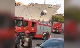 Hiện trường vụ tai nạn. (Ảnh: AP)