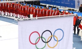 Các vận động viên Nga thi đấu dưới banner trung lập tại PyeongChang năm 2018. (Ảnh: Reuters)