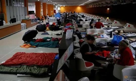 Một trung tâm sơ tán ở miền trung Nhật Bản. (Ảnh: Reuters)