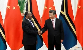 Chủ tịch Trung Quốc Tập Cận Bình tiếp Thủ tướng Vanuatu đến thăm Bắc Kinh. (Ảnh: Reuters)