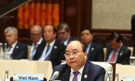 Thủ tướng Nguyễn Xuân Phúc phát biểu tại diễn đàn. (Ảnh: VGP)