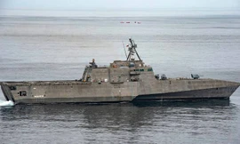 Tàu chiến ven biển USS Gabrielle Giffords của Mỹ. (Ảnh: CNN)