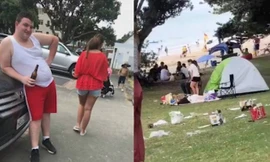 Một số hình ảnh về gia đình du khách Anh xả rác bừa bãi, khiến người dân New Zealand nổi giận. (Ảnh: CNA)