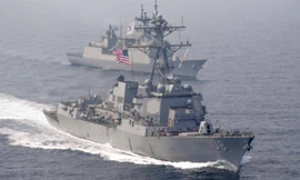 Tàu khu trục Mỹ Wayne E. Meyer. (Ảnh: Reuters)