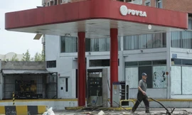 Một cây xăng bị bỏ không của PDVSA ở San Cristobal, Venezuela. (Ảnh: Reuters)