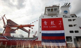 Tàu phá băng Xue Long 2 của Trung Quốc bắt đầu hoạt động từ năm ngoái. (Ảnh: Xinhua)
