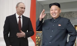 Tổng thống Nga Vladimir Putin và Chủ tịch Triều Tiên Kim Jong Un