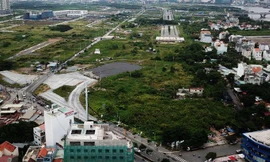 4,3 ha thuộc Khu phố 1, phường Bình An, quận 2 nằm tại góc đường Lương Định Của - Trần Não - đường 34 - đường 35. Ảnh: Zing