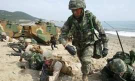 Mỹ-Hàn bắt đầu tập trận chung. Ảnh: AP