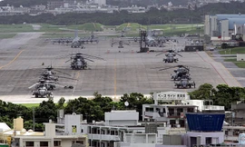 Căn cứ hải quân Futenma tại Ginowan, tỉnh Okinawa. Ảnh : AFP