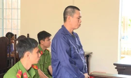 Bị cáo Nguyễn Tấn Phát tại toà 