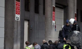 450 người bị bắt giữ trong biểu tình ngày 8/12 tại Bỉ. Ảnh: AP