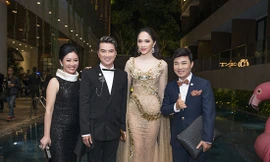 Hương Giang hội ngộ Mr Đàm và ca sĩ Quang Linh