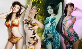 'Bom sex' Lê Kiều Như cùng nhiều mỹ nhân Việt nude vẽ body painting