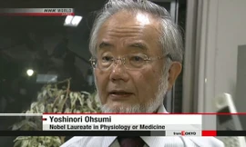 Giáo sư Ohsumi Yoshinori. Ảnh: NHK