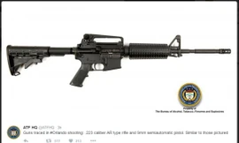 Súng trường AR-15 được Omar Mateen sử dụng khi gây án tại Orlando. Ảnh: NYdailynews