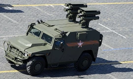 Hệ thống Cornet được gắn trên xe bọc thép Tiger. Ảnh: Bộ Quốc phòng Nga