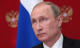 Tổng thống Nga Putin tới Thổ Nhĩ Kỳ dự khán trận bóng đá giao hữu. Ảnh; Tass